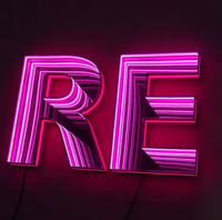Letras de Canal LED Acrílicas 3D Luminosas Personalizadas para Publicidad, Efecto de Ilusión de Espejo Abisal, Impermeables, DC 12V para Iluminación de Paisajes