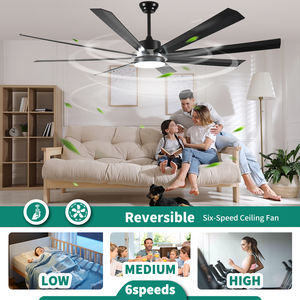 <span class=keywords><strong>Eureka</strong></span> 72 "8 Aspas Negro Ventilador de Techo Control Remoto Kit de Luz LED Tri-Color Negro Mate - Product Image 3