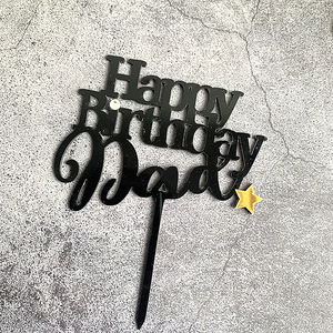 ท็อปเปอร์เค้กอะคริลิค รูปน้ำผึ้งและหวานๆ สุขสันต์วันเกิดแม่ ตกแต่งเค้กสองชั้นสำหรับงานวันเกิด - Product Image 3