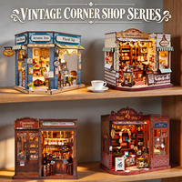 Kit de maison miniature DIY en gros avec lumière LED, puzzle 3D en bois, modèle de maison de poupée à construire pour adultes et enfants, cadeaux, décoration intérieure