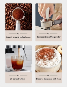 Cafetera Eléctrica Portátil con Espumador de Leche, Calentamiento Rápido, para Cappuccino/Latte, Café Frío, Pantalla Táctil - Product Image 6