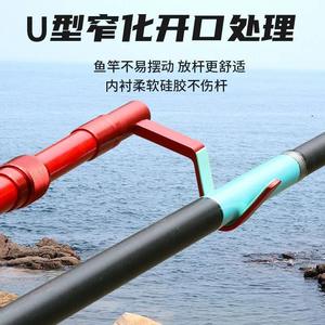 Support de canne à pêche télescopique Boyuan en métal avec tête coudée latérale pour cannes, idéal pour la pêche en bassin compétitif, noir - Product Image 3