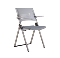 Chaise pliante moderne en plastique rembourrée, empilable, pour extérieur, école, événements, salle à manger, hôtel, hôpital, taille personnalisée, couleur au choix