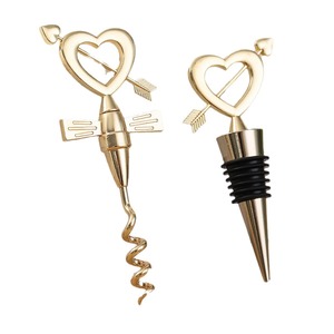 Heart Shape <b>Wine</b> Opener Set Gold Metal Corkscrew Bottle <b>Stopper</b> Wedding Party Gift Valentin Day Decorative Accessories - Product Image 5