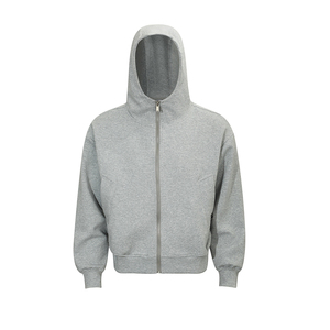 Người Đàn Ông Của Heavyweight 500 GSM Quá Khổ Áo Khoác Và Zip Jumper Tùy Chỉnh In Áo Trống Áo Khoác Cho Mùa Đông Odm Cung Cấp - Product Image 2