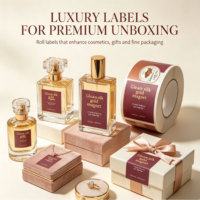 Étiquette cosmétique en vinyle holographique imprimée sur mesure, boîte de couleur résistante à l'huile, carton pliable brillant et imperméable pour l'emballage de flacons de beauté