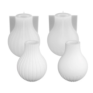 Nouveaux moules en plâtre pour vases, moules en béton, moules en résine, moules en ciment pour la décoration faite maison, 4 types <span class=keywords><strong>de</strong></span> moules en silicone pour pots <span class=keywords><strong>de</strong></span> fleurs et vases - Product Image 1