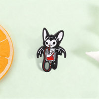 Épinglette Gothique en Émail Chauve-souris, Badge de Revers Sac de Transfusion Sanguine, Décoration pour Vêtement et Sac à Dos, Ornement Antique et Moderne