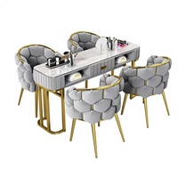 Table à ongles de luxe avec tiroir de rangement, poste de travail moderne pour salon de manucure, mesa pour salon de beauté