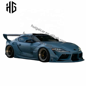 Kit de carrocería de coche, piezas de bengalas de guardabarros para <span class=keywords><strong>Toyota</strong></span> <span class=keywords><strong>Supra</strong></span> Rocket Bunny, difusor de alerón delantero, labios, Kit de carrocería ancha - Product Image 4