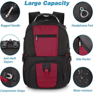 <span class=keywords><strong>Mochila</strong></span> de Viaje para Viajes Internacionales, <span class=keywords><strong>Mochila</strong></span> para Portátil de 17 Pulgadas con Correa para Equipaje para Mujeres y Hombres - Product Image 4