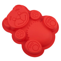 Moule à gâteau en silicone en forme d'ours et plaque de cuisson pour bébé, dessin animé mignon, DIY