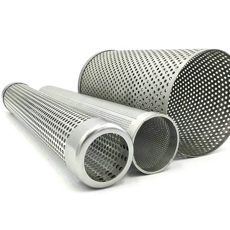 Stainless Steel Perforated Filter Basket Perforated Cylinder Filter Mesh Filter Screen