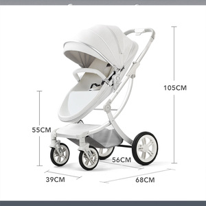รถเข็นเด็กแบบปรับได้ 3 in 1 น้ำหนักเบา พับเก็บได้อเนกประสงค์ พร้อมคาร์ซีทสำหรับการเดินทาง - Product Image 5