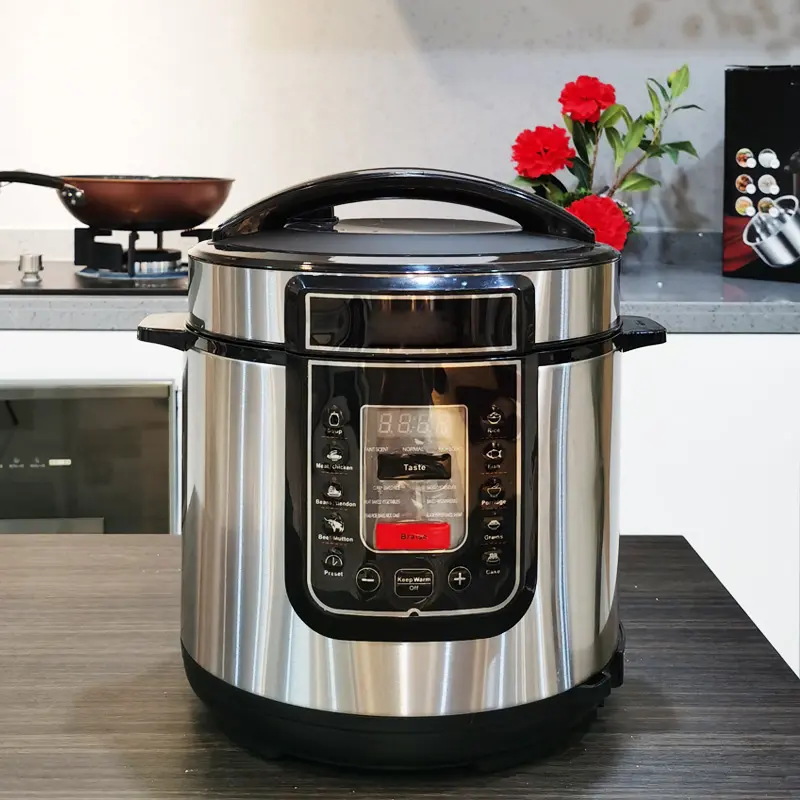 High Quality Commercial Multifunction Large Stainless Steel 5L 6L 8L 10L 12L Smart Digital Electric Pressure Cooker