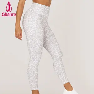 Женские штаны для йоги с леопардовым принтом, компрессионные колготки для бега и фитнеса, быстросохнущие леггинсы для спортзала