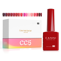 CANNI HEMA FREE Gel Kit 9ml CC1-CC6 Set Soak Off UV LED Semi Permanent Gel Vernis à Ongles Pastel Gelée Vernis Palette de Couleurs