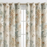 Rideaux en microfibre imprimés OEM pour le salon, rideaux occultants pour la chambre à coucher, ensembles de rideaux 6 pièces