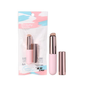 Lmltop - Pincel de silicona transparente para labios, paquete individual, portátil, con tapa, mango de aluminio, herramienta de maquillaje Sy614 - Product Image 1