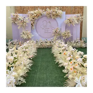 2024 vendita calda fiore fila centrotavola matrimonio Set di disposizione floreale palla appeso angolo corridore corridoio del fiore corridore per il matrimonio