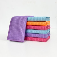 Chiffon de nettoyage en microfibre à motif diamanté, très vendu, sans traces, pour le nettoyage des fenêtres en verre, des miroirs, des surfaces en acier inoxydable
