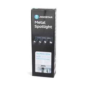 Proyector metálico ajustable de 4 vasos, ideal para presentaciones y proyección de imágenes en diversas superficies. - Product Image 3