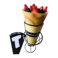 Conos de papel biodegradables de alta calidad en diferentes tamaños para papas fritas, pizza artesanal de chocolate con impresión de logotipo personalizado