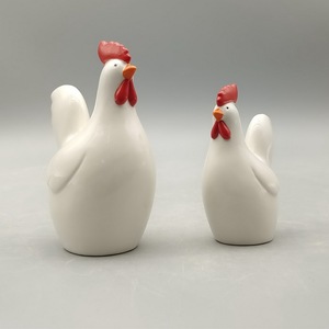 Ornements de printemps créatifs Statues de <span class=keywords><strong>poule</strong></span> en céramique ornements de bureau Statues d'animaux décorations de jardin de maison - Product Image 4