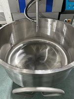 Mélangeur à pâte industriel double vitesse 300 kg avec cuve spirale amovible et élévateur pour farines, laits et eaux