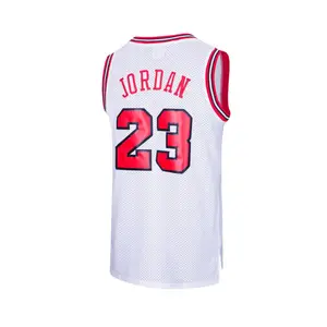 O Oem/Odm personalizou o jérsei do basquetebol dos homens ajustado #23 Chicago Jersey feito malha do vintage do jérsei do futebol com logotipo do nome da equipe