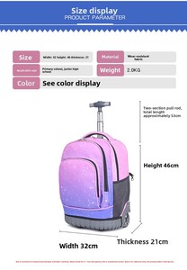 <span class=keywords><strong>Mochila</strong></span> Escolar con Ruedas de Gran Capacidad, <span class=keywords><strong>Mochila</strong></span> con Ruedas para Estudiantes, <span class=keywords><strong>Mochila</strong></span> con Asa Telescópica, <span class=keywords><strong>Mochila</strong></span> con Ruedas para Niños - Product Image 4