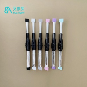 Venta al por mayor reutilizable corto dúo extremo plano ángulo Punta de silicona elevación permanente cepillo laminador de silicona herramienta de elevación de <span class=keywords><strong>pestañas</strong></span> cepillo - Product Image 1