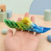 Jouets anti-stress œufs de dragon arc-en-ciel en vrac, jouets de bureau transformables imprimés en 3D pour les magasins de jouets