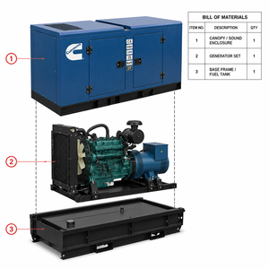เครื่องกำเนิดไฟฟ้าดีเซลแบบพกพาขนาด 15kW 20kW 25kW 30kW เงียบพิเศษ พร้อมระบบ ATS สำรองไฟ 3 เฟส 50/60Hz สำหรับไซต์ก่อสร้าง - Product Image 2