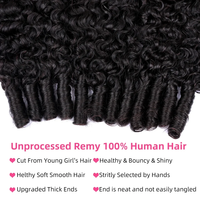 Extensions de cheveux humains indiens naturels bruts - Cheveux bouclés et ondulés soyeux et rebondissants, tissage à la machine, double trame, toutes les couleurs