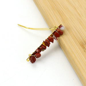 Barrette à cheveux en cristal naturel, petite pince latérale, pince à franges colorée, barrette pour fille, style Ins, F36 - Product Image 3