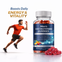 Mannen Dagelijkse Multivitamine Gummies Natuurlijke Fruit Smaak Energie Immuunsysteem Ondersteuning Vitamine Supplement Private Label OEM ODM