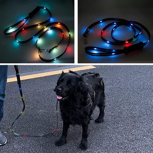 Benutzer definierte 3VDC LED-Batterie Leuchten Hunde leine Neues Design für kleine und mittlere Hunde Factory Direct EL-Produkte - Product Image 6