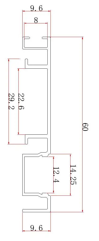 60x10mm LED 스커트 바닥 액세서리 알루미늄베이스 보드 Led 바 스트립 라이트 스커트 보드 프로필