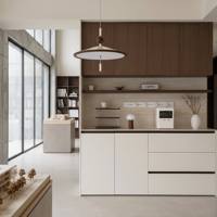 Buffet blanc sur mesure avec cave à vin, rangement gain de place pour salon et salle à manger, directement de l'usine