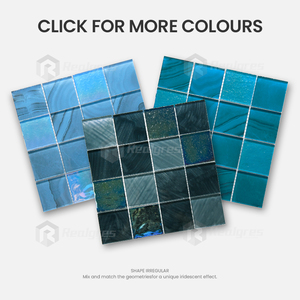 Mosaico de Vidro Quadrado Verde com Glitter para Decoração de Piscina, Parede de Cozinha e Banheiro - Product Image 5
