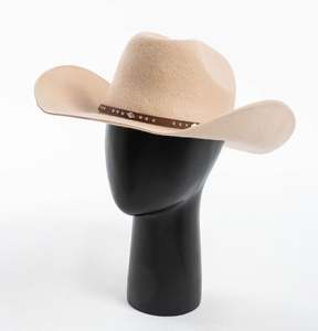 A111904 Chapeau haut de forme 100 % laine de haute qualité, design classique, style cowboy occidental, élégant, formel et décontracté, toutes saisons - Product Image 5