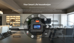 Hệ thống liên lạc nội bộ thông minh <span class=keywords><strong>7</strong></span> inch với màn hình cảm ứng, tương thích với Tuya/Smart Life, dùng cho hệ thống camera an ninh, liên lạc nội bộ & báo động - Product Image 6