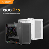 Gamer-X X100 Pro MicroATX Boîtier PC TYPE-C Port Transparent Côté 240 Alimentation ATX SFX refroidie par eau Tour médiane Portable