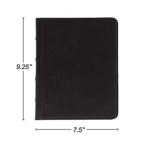 Tùy chỉnh danh mục đầu tư chất kết dính A4 thư mục tập tin màu đen da sang trọng đàn hồi đóng cửa thăng hoa in UV bảo vệ - Product Image 5