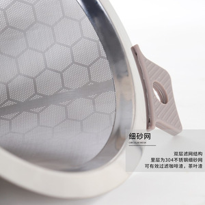 ตัวกรองกาแฟสแตนเลสพร้อมด้ามจับทนความร้อนสำหรับชุดกาแฟ - Product Image 2