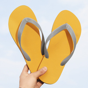 Men's Solid Color EVA Flip Flops Open Toe Anti-Slippery Outdoor Summer <b>Slippers</b> For Beach Home Use - Product Image 2