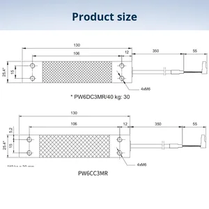 Celda de Carga de Punto Único HBM PW6D/PW6C con Precisión del 0.5% para Máquinas de Prueba, 10V, Modelos PW6DC3/PW6CC3MR/3/5/10/15/20/30/40Kg - Product Image 2