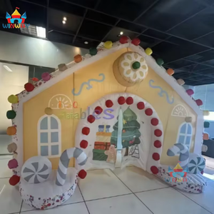 Décorations gonflables géantes pour la fête de Noël, maison en pain d'épices géante, arche de bonbons en PVC, installation facile pour la décoration de la maison - Product Image 3