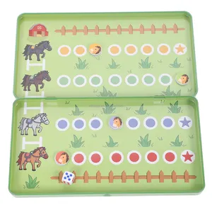 New Arrival 2023 Kids Early Learning Magnetic Travel Game Toy Chess Game Board Horse Racing Tabletop Chessboard Toy Chess Toy
